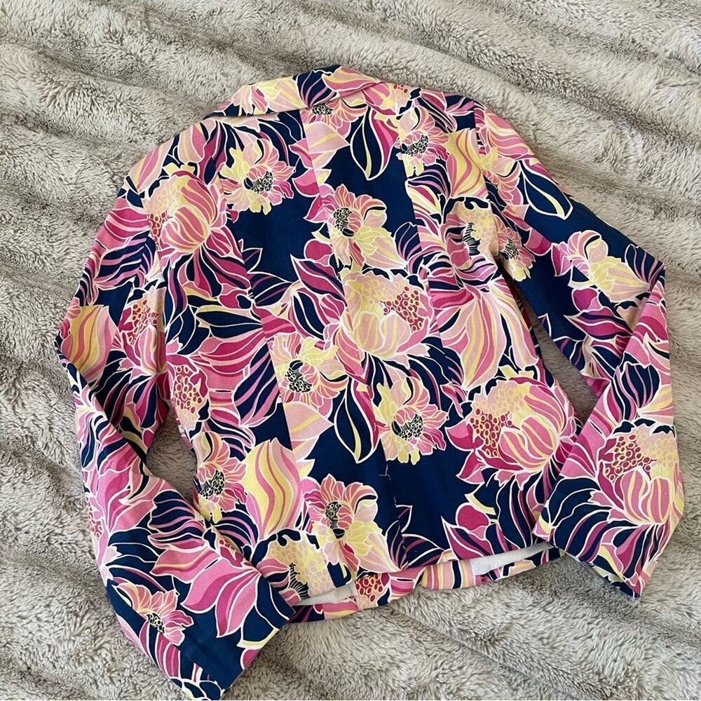 Tailor New York Floralβ Peony Pink & Navy Blazer - Picture 4 of 6